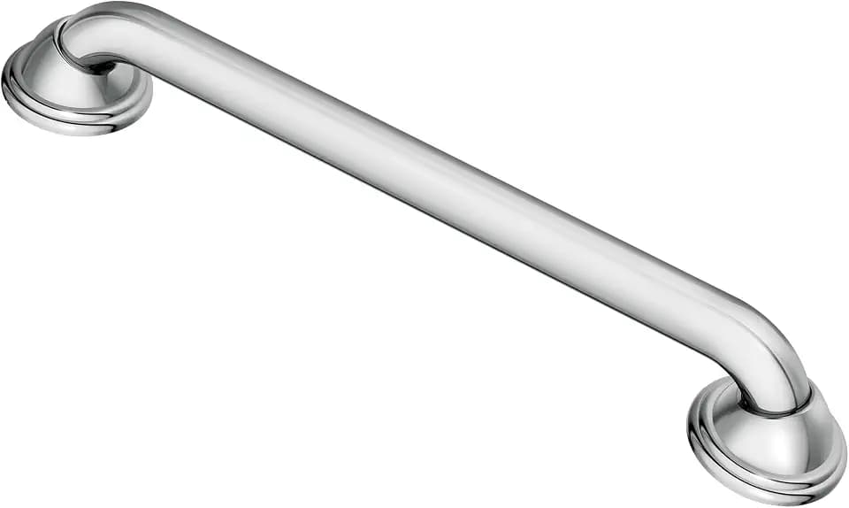 Moen LR8724D2CH Bathroom Safety 24-Inch Designer Stainless Steel Grab Bar with Concealed Screws, Chrome