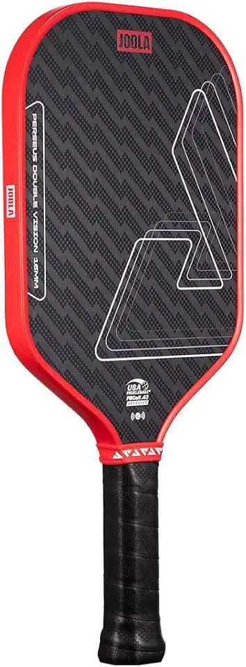 JOOLA Double Vision 16mm Pickleball Paddle - Signature and Standard Shape - Aramid Surface for Softer Responsive Touch - SK Film for Reduce Vibration - USAP Approved - NFC Chip Enabled