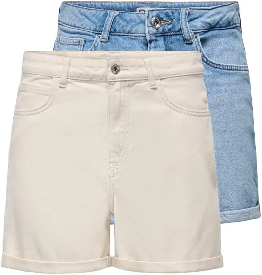 ONLY Female Jeans-Shorts ONLVEGA Hohe Taille Normal geschnitten Shorts