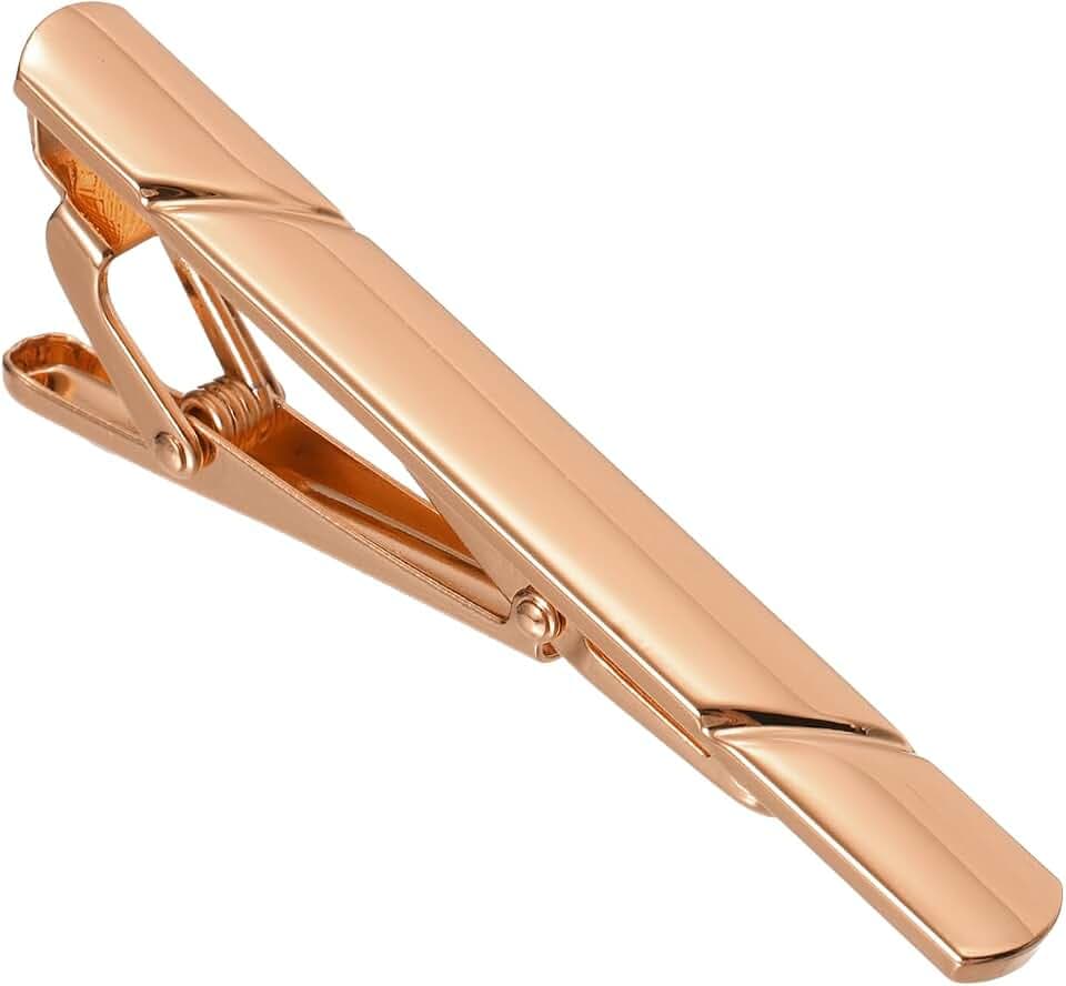 PATIKIL Tie Clip for Men, Necktie Bar Pinch Clips with Black Gift Box for Regular Ties Wedding Business Valentine's Day Father's Day Anniversary Birthday