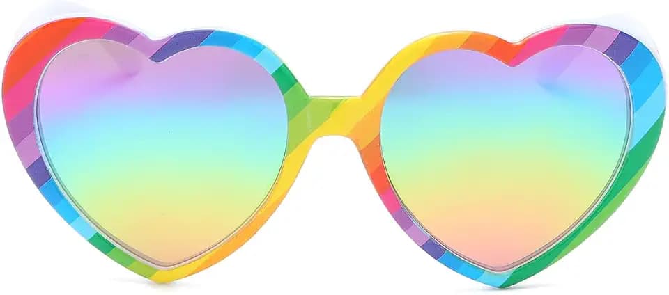 JOVAKIT Kids Polarized Heart Shaped Sunglasses for Girls Age 3-18, Fashion Lovely Rave Party Sun Glasses UV Protection