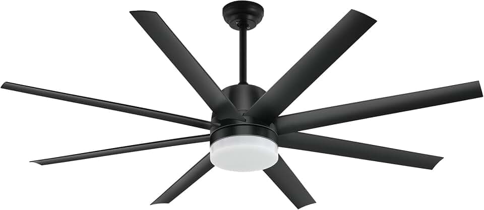 YITAHOME Black Ceiling Fan 60 Inch with Lights and Remote