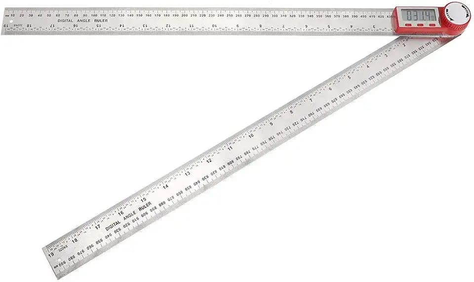 Digitales Winkellineal, 360-Grad-Winkelmesser aus Edelstahl mit LCD-Bildschirm-Messwerkzeug zur Winkel- und Längenmessung (0-500mm)