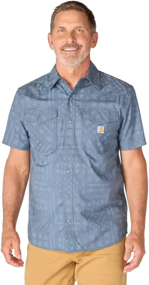 Carhartt Men's Montana Bozeman Relaxed Ss Plaid Shirt