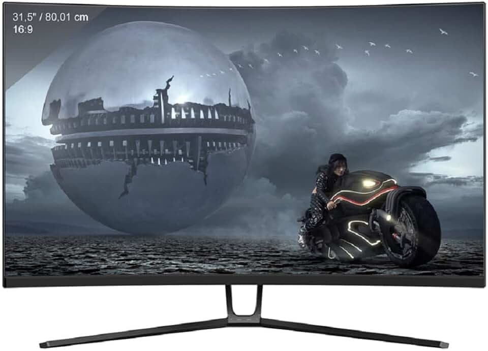 LC-Power LC-M32-QHD-144-C-V2-80,01 cm (31,5 Zoll), LED, Curved VA-Panel, 144Hz, AMD FreeSync, HDMI, DP