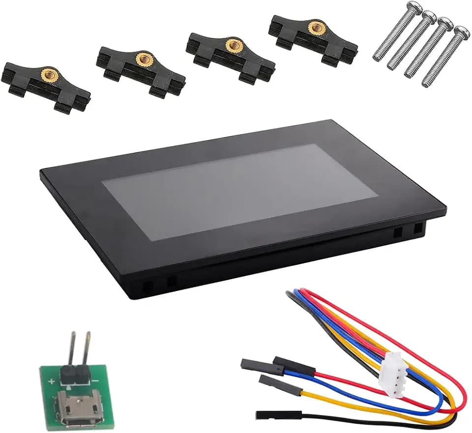 Nextion Intelligent 7 inch HMI Display 5V Capacitive Touch Screen 800x480 TFT LCD w/Enclosure Case for Arduino (NX8048P070-011C-Y)