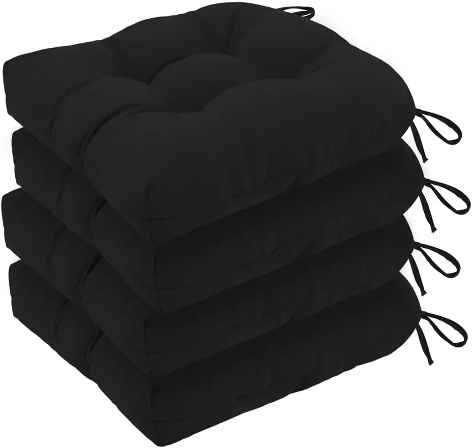 idee-home Outdoor Chair Cushions Set of 4, Patio Seat Cushions