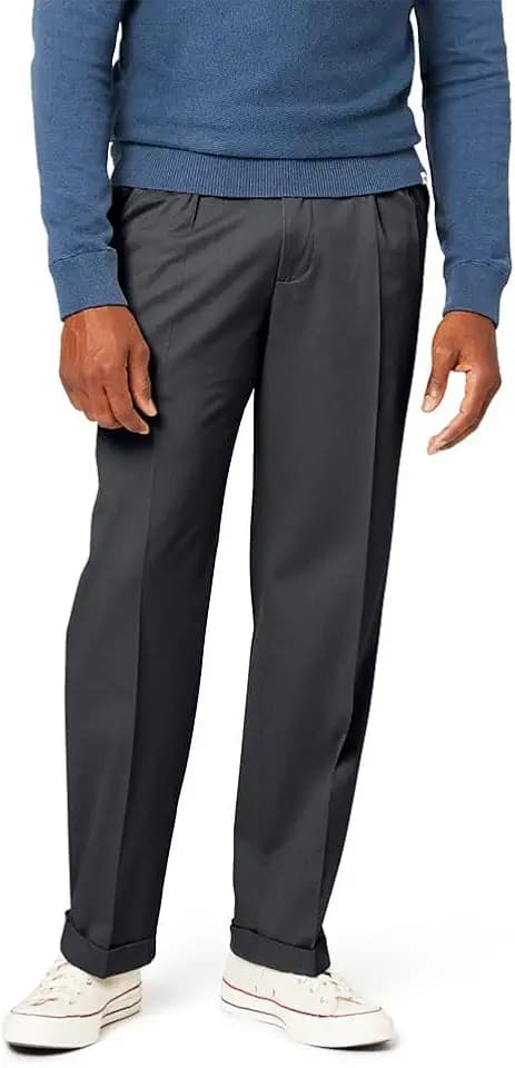 Dockers Mens Relaxed Fit Comfort Khaki Pants - Pleated