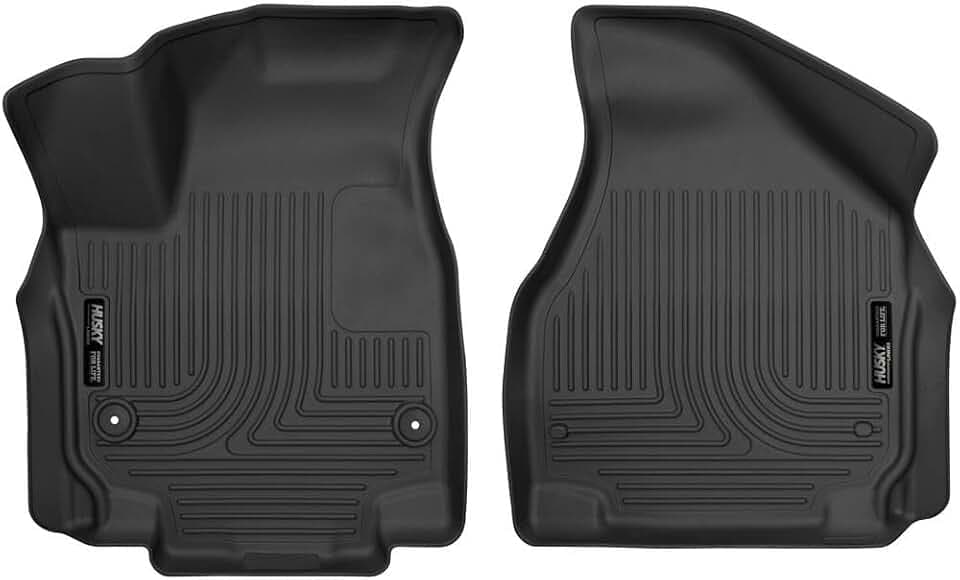 Husky Liners Weatherbeater Floor Mats | Fits 2017-2025 Chrysler Pacifica, Touring & Touring L, 2025-2026 Pacifica Select, 2020-2026 Chrysler Voyager | Front Row, 2-pc Black - 13011