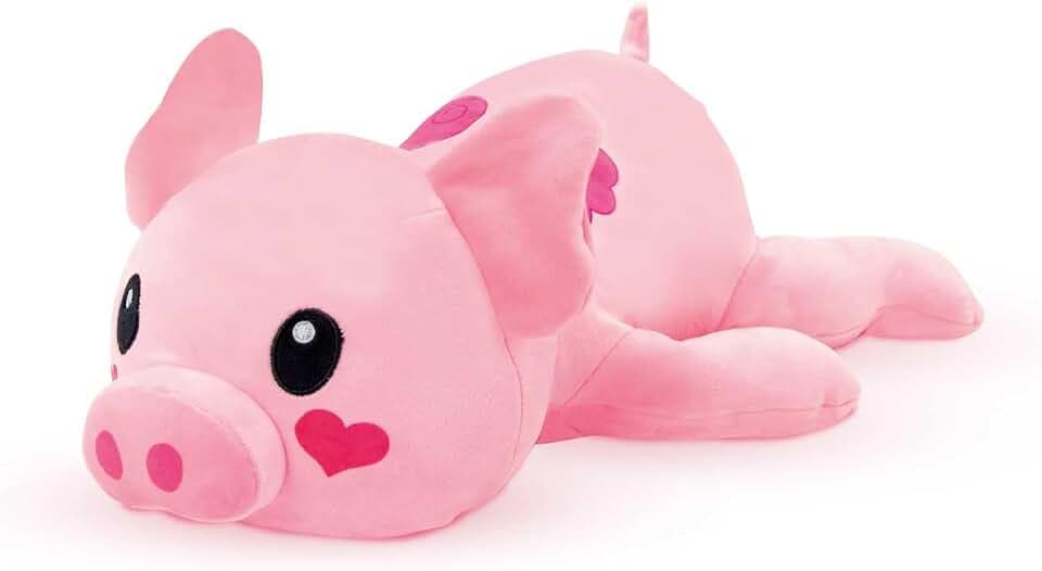 Craze Plush DreamHugs Oinky Schwein Kuscheltier XXL – Plüschtier Schweinchen groß, Kuscheltier Baby & Kinder Einschlafhilfe - Süße Kuscheltiere Plushies für Mädchen & Jungen, Rosa