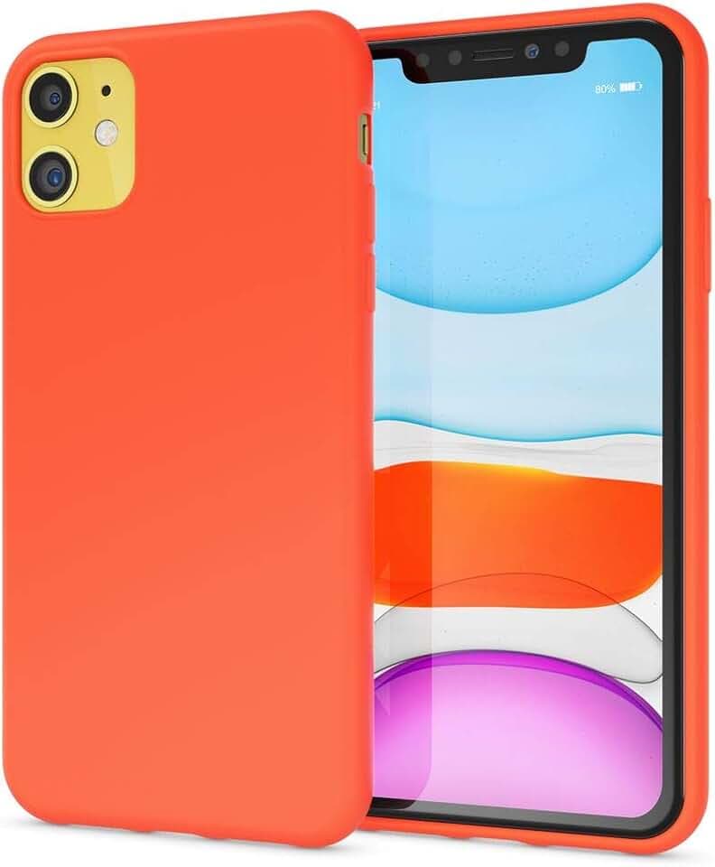 NALIA Neon Silikonhülle für iPhone 11 - Soft-Touch - Hülle, Orange
