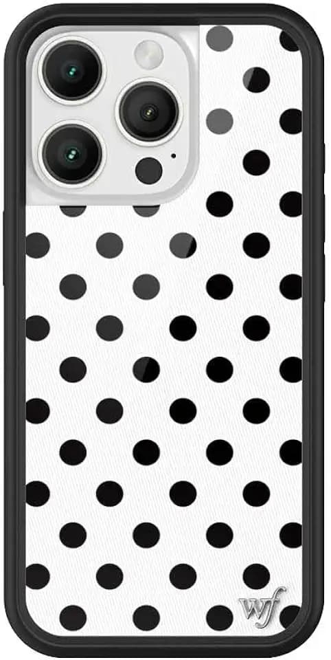 Wildflower Cases - iPhone 16 Pro Compatible - Polka Dot - White & Black