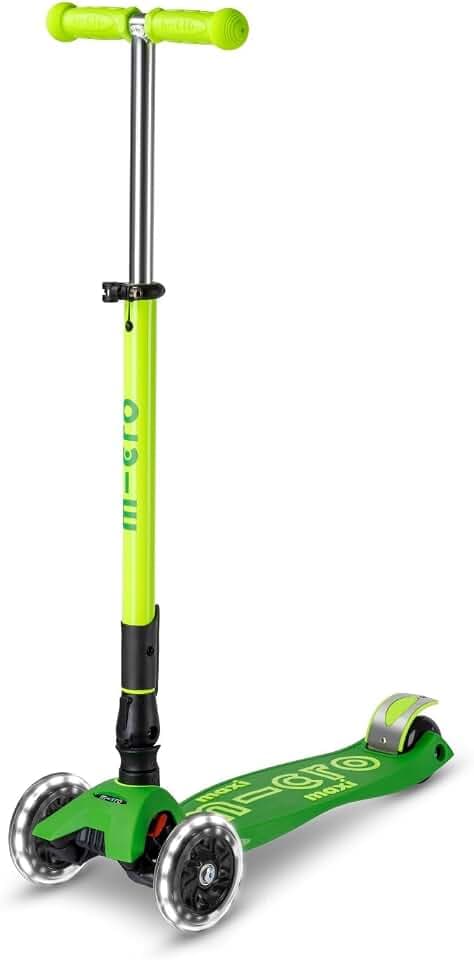 Micro, Maxi Micro Deluxe Foldable LED, 3-Rad-Kinderroller, 5–12 Jahre