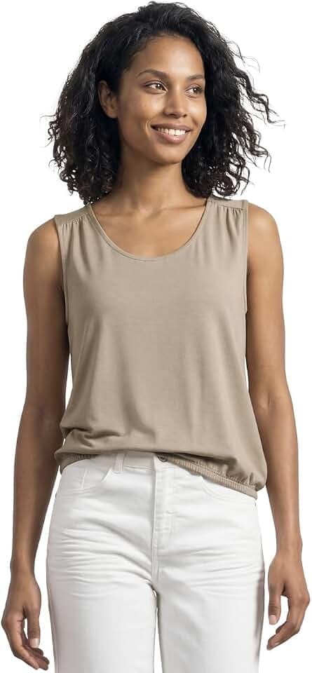 Street One Damen Top aus Jersey mit Elastiksaum