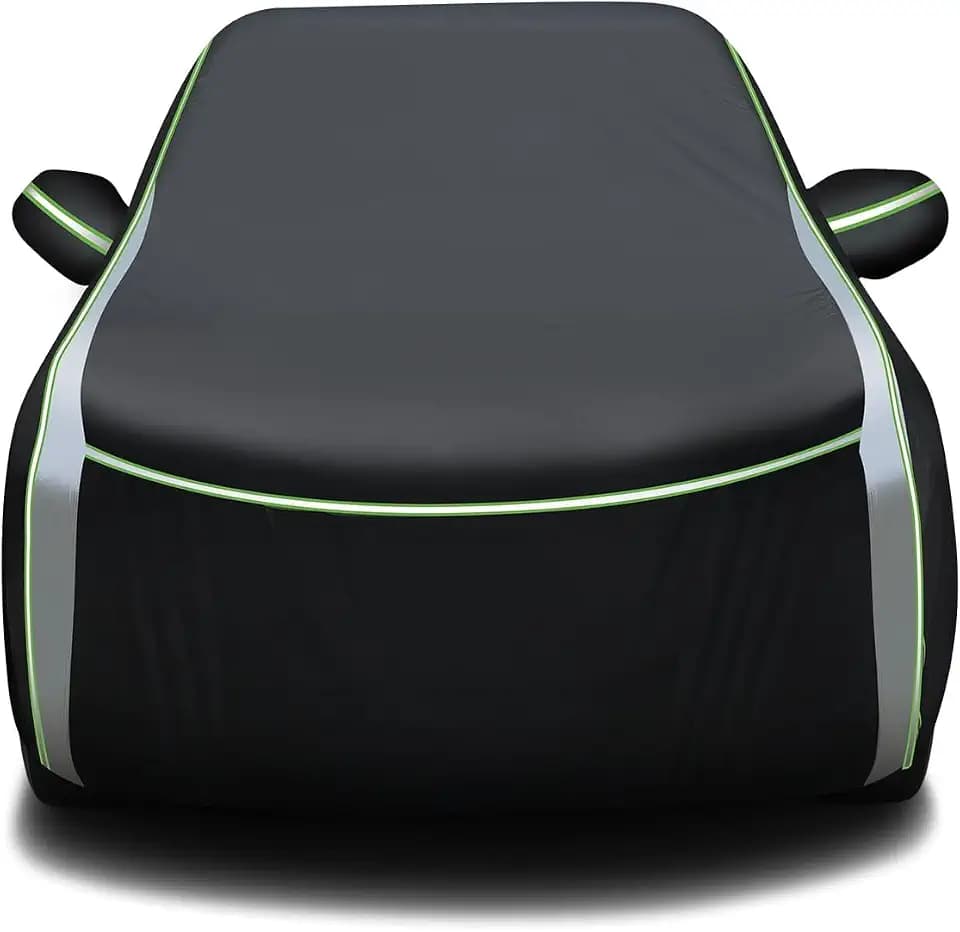 Cartist 420d 100% Waterproof Car Cover for Hyundai Santa Fe 2001-2026, All Weather Car Cover for Santa Fe Accessories, Anti UV with Zipper & Reflective Safety Strips
