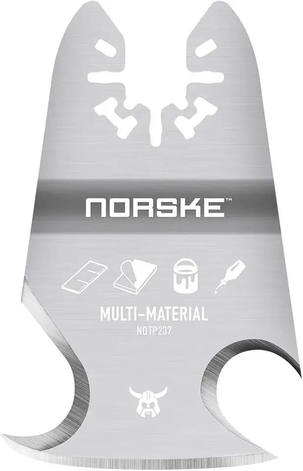 Norske Tools NOTP237 Oscillating Multi Tool Accessory Blade Universal Fit 3-in-1 Rigid Scraper & Knives