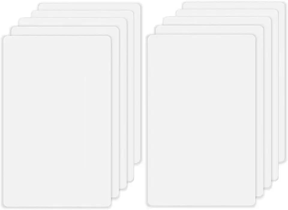 ZEFTV Screwless Blank Wall Plates 1-Gang Blank Switch Outlet Electrical Cover Plate Unbreakable Thermoplastic Faceplate for Decorative Receptacle Outlet Switch, White (10 Pack)