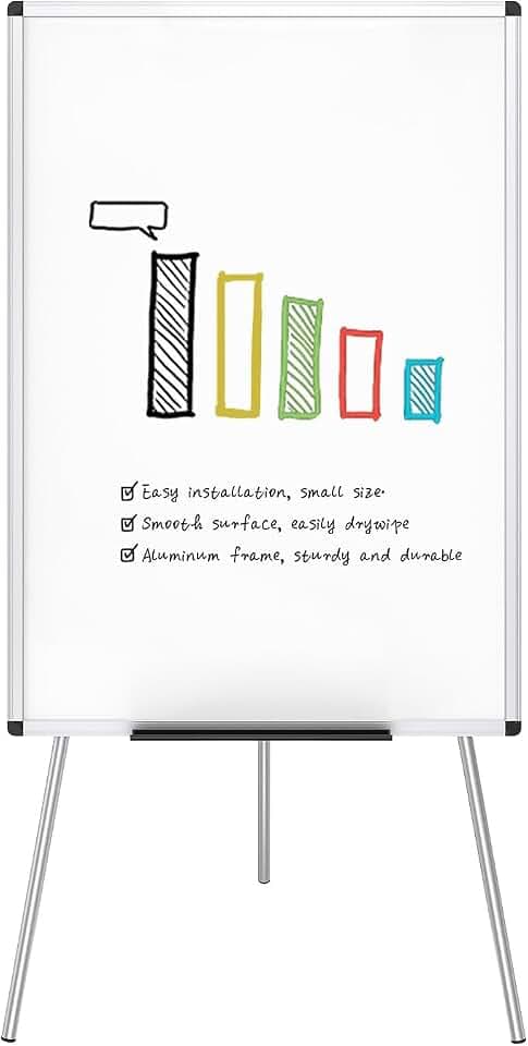 VIZ-PRO Flipchart-Ständer Whiteboard 90 x 60 cm, mit Dreibein-Ständer
