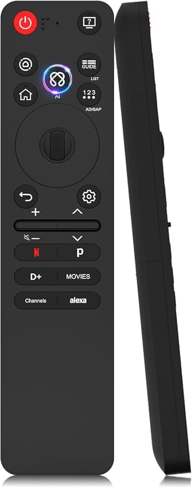 AI Magic Remote MR25GA LG Fernbedienung für Smart TV, LG TV-Fernbedienung mit AI Magic Voice und Zeigerfunktion, kompatibel AN-MR25GA/MR24GA/MR23GA, AN-MR22GA/22GN UHD OLED QNED NanoCell 4K 8K