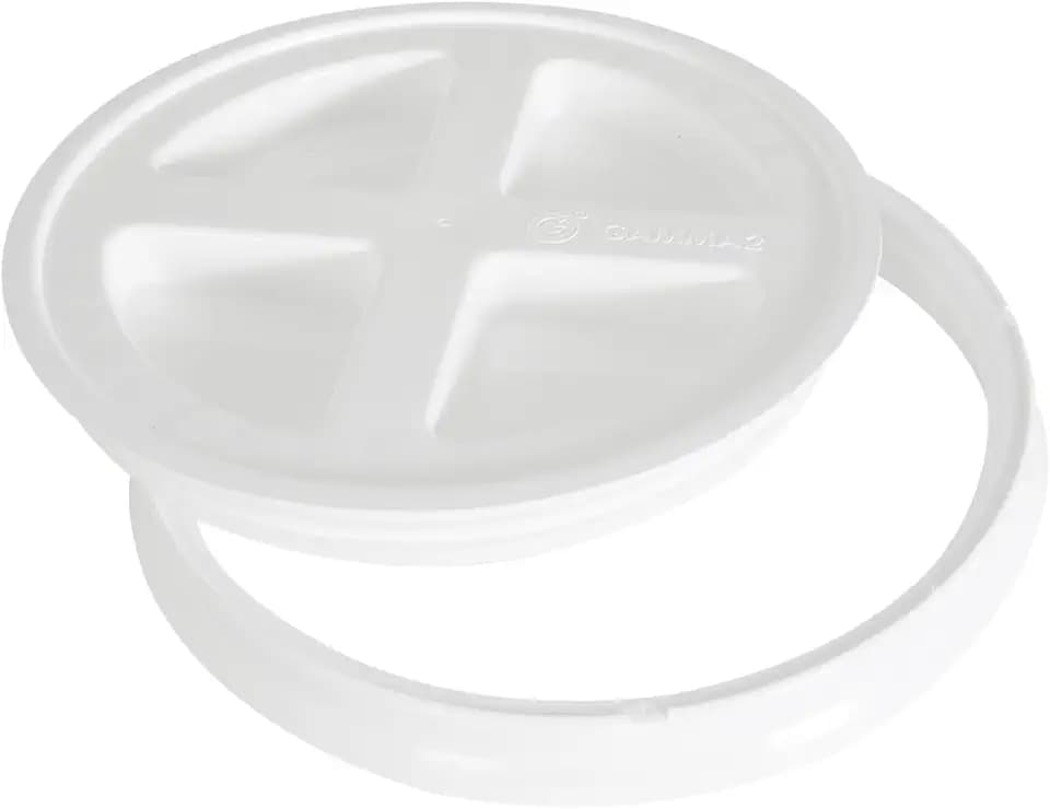 Gamma2 Seal Bucket Lid Pet Food Storage Container, 10", White