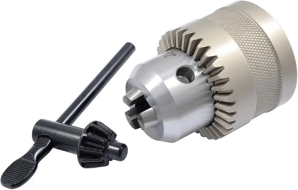 HHIP 3700-1103 1/32-1/2" JT6 Chrome-Plated Drill Chuck with Key, Accuracy 0.0059"