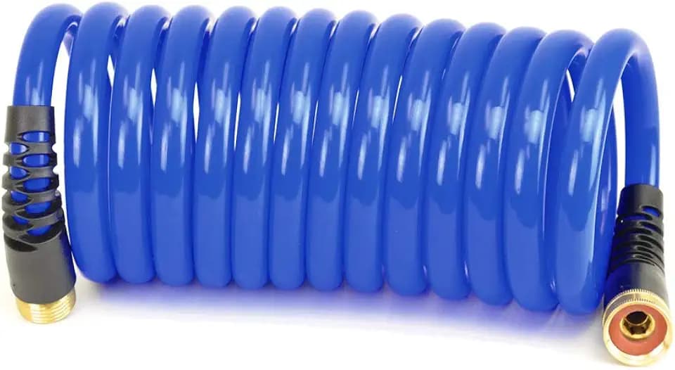 HoseCoil PRO 1/2" Self Coiling Garden, RV, Outdoor Water Hose (15)