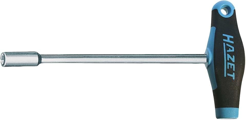 Hazet Steckschlüssel, mit T-Griff 428-12, Außenprofil Sechskant, SW 12 mm