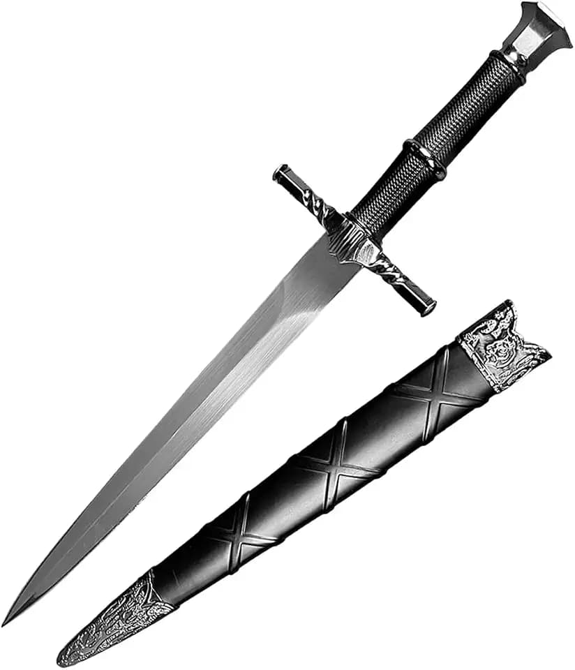 Fantasy Edge 15 3/4" Medieval Fantasy Dagger Sword Replica with Scabbard – Stainless Steel Blade – Renaissance Collection Display Piece, Cosplay Prop & Gift for Adults