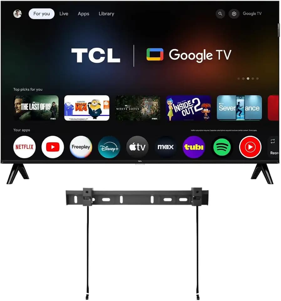TCL Smart TV 32" Class Q21K Serie 720P HD QLED Quantum Dot with Google TV Bluetooth, FullView + Free Wall Mount (2025) (Renewed)
