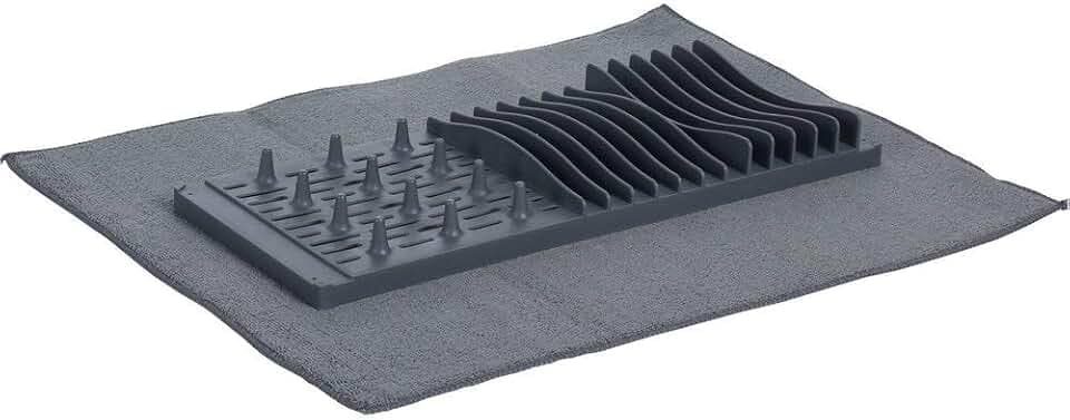 Storagesolutions Abtropfmatte für Besteck, 40 x 16 cm, Geschirrabtropfer 2 in 1