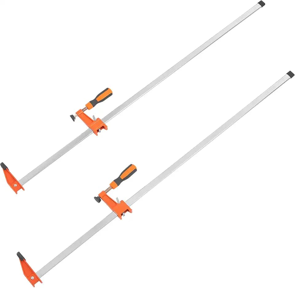 VEVOR Stangenzwingen für die Holzbearbeitung, 2er-Pack 914,4 mm Klemme, Schnellwechsel-F-Klemme mit 272 kg Belastungsgrenze, 63,5 mm Ausladungstiefe, Gusseisen und Kohlenstoffstahl