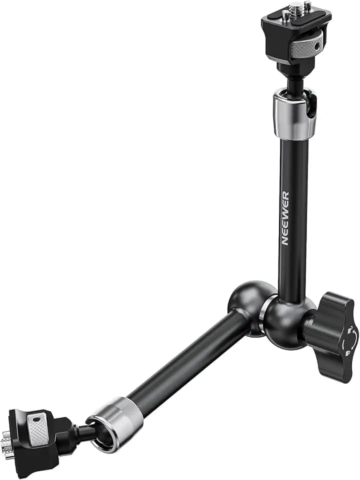 NEEWER 11" Articulating Magic Arm with 360° Ball Heads & Locating Pins for ARRI, Camera Monitor Mount with 1/4" Screws for DSLR Action Camera Monitor Video Light Compatible with SmallRig Cage Rig,ST16