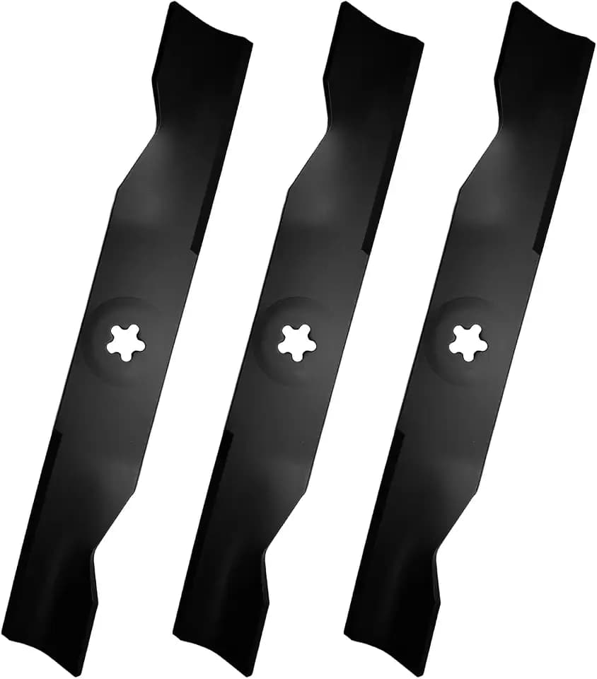 532180054 173920 High Lift Mower Blades Compatible with 48" Deck Hus-qvarna YTH24V48 YTH2348 Pou-LAN PP22V48 Lawn Tractor, Replace 180054 539107519 532173920 539107519 PP24005, 3 Pack