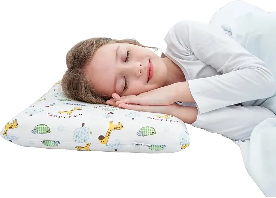 Kinder Kopfkissen 30x50 Oeko-Tex Memory Foam Kissen mit weichem Baumwollbezug von 3-8 Jahren