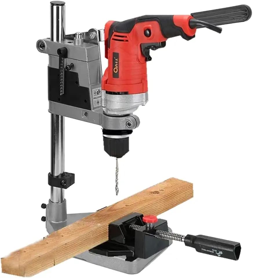 Multifunktionale elektrische Bohrständer-Halterung mit Bohrklemme Pressbank-Reparaturwerkbank mit Sockel 38 und 43 mm Standbohrmaschine Halterung für Handbohrmaschine Schraubstock Halter DIY