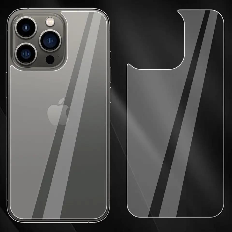 Back Screen Protector for iPhone 13 Pro Max, 2 Pack Tempered Glass
