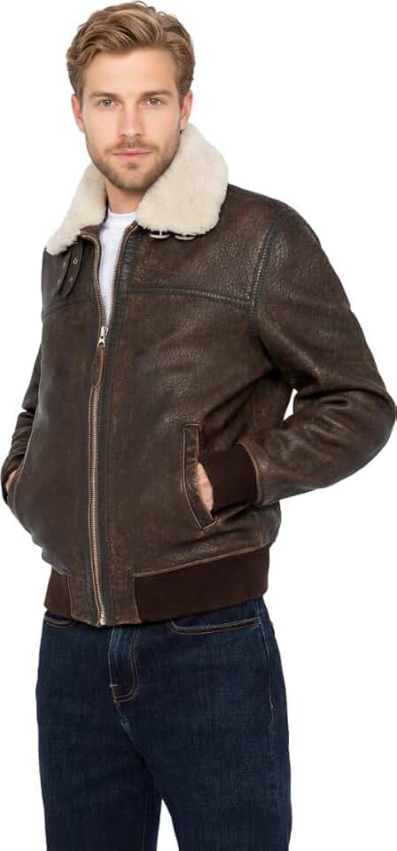 Schott NYC Herren Lcbombardier Lederjacke (1er Pack)