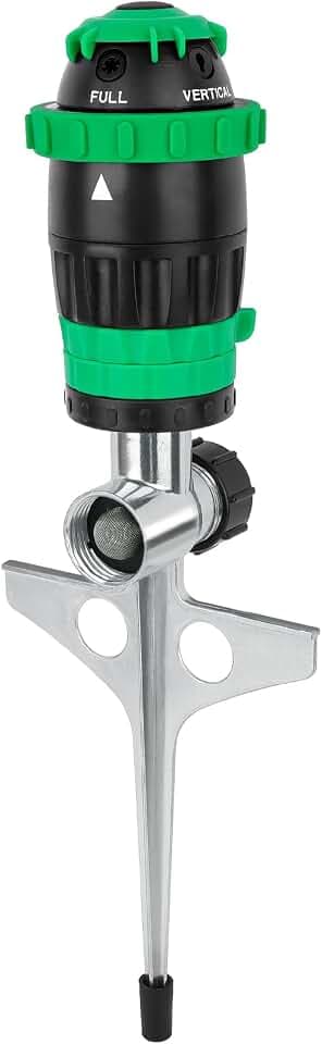 RESTMO Gear Drive Sprinkler with Metal T-Spike Base,Green