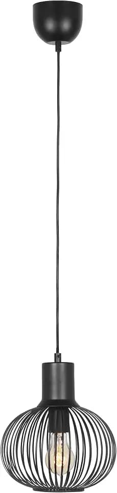 Trio Leuchten Pendelleuchte Gila 365700132, Metall Schwarz matt, exkl. 1x E27