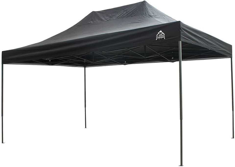 All Seasons Gazebos 3x4.5m vollständig wasserdichtes Faltpavillon - Schwarz