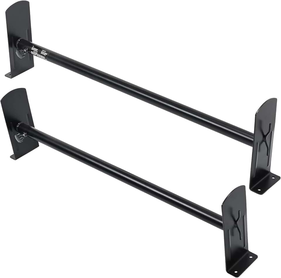 VEVOR Van Roof Ladder Rack, 2 Bars Alloy Steel Roof Racks, 500 LBS Capacity Roof Rack, Adjustable Length 35.8"-52.4", Van Ladder Rack Compatible with Chevrolet Express, GMC Savana, etc, Drilling Mount