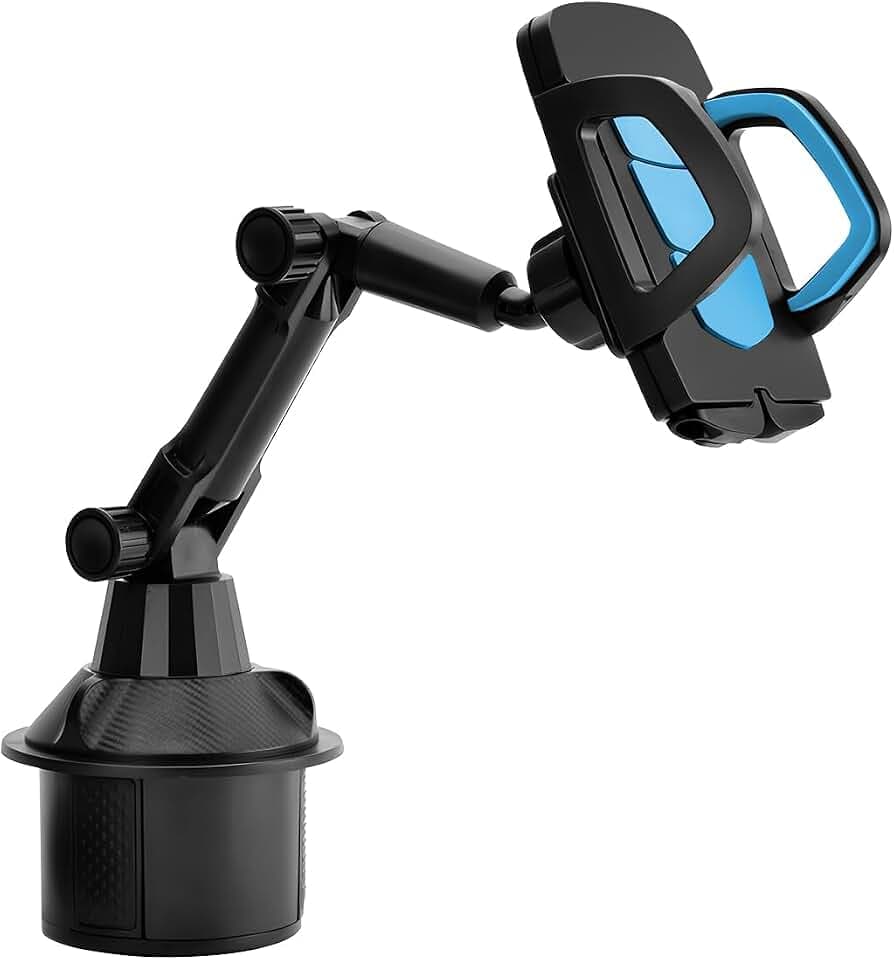 Bittwee Cup Holder Phone Mount, Adjustable Car Phone Holder, Blue