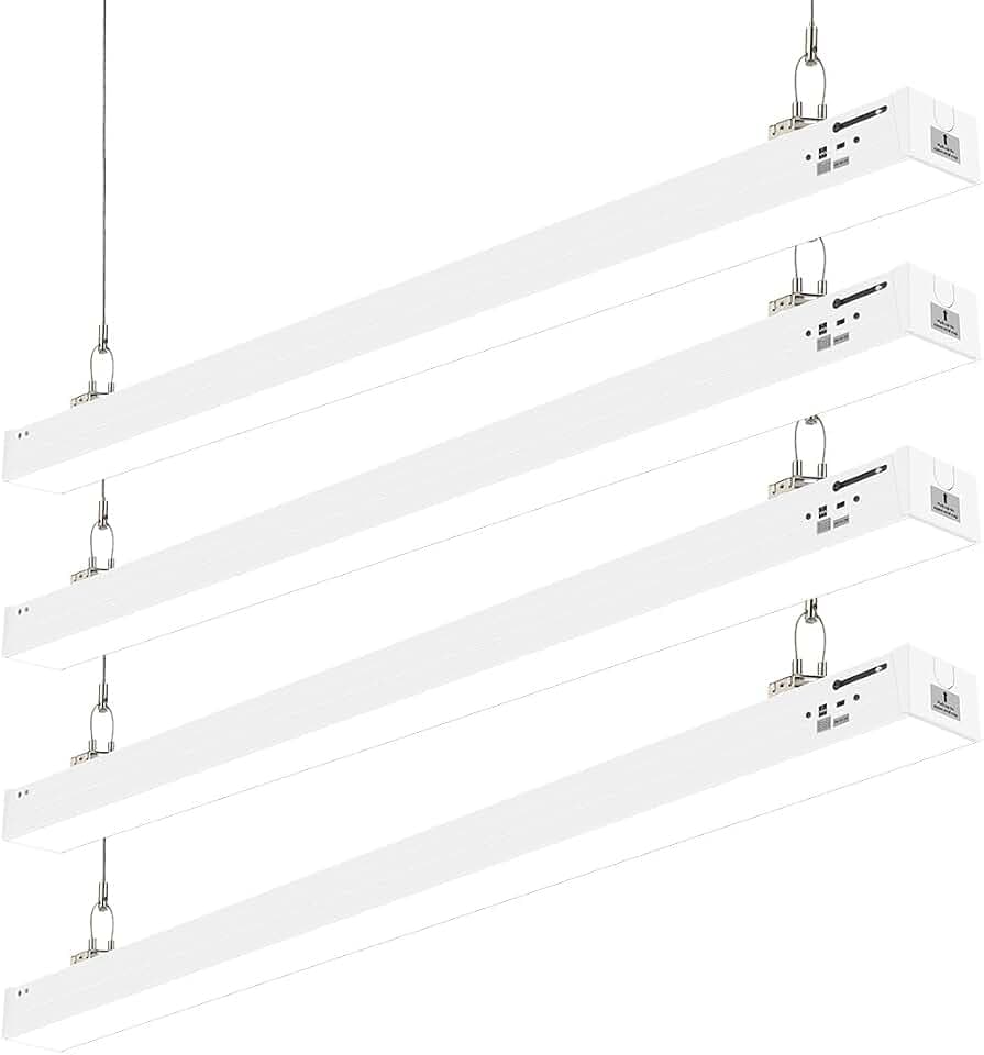 DAKASON 4FT Linkable LED Linear Light 4Pack, 50W/40W/30W, 3/4/5000K 3CCT