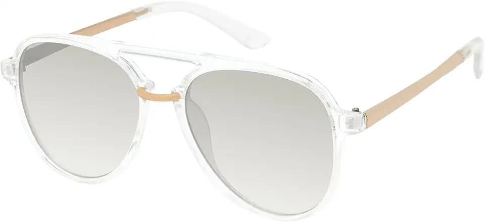 Jessica Simpson Women's Metal Aviator Pilot Sunglasses