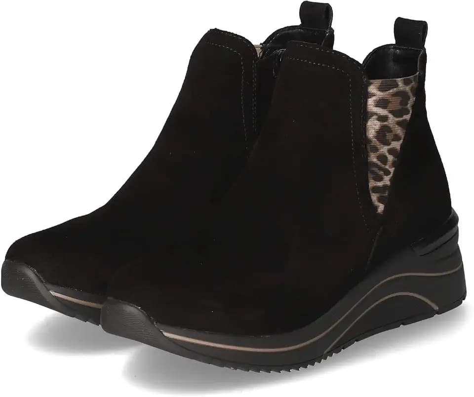 Remonte D0T75-04 Schlupfstiefel Rauleder Damen in schwarz