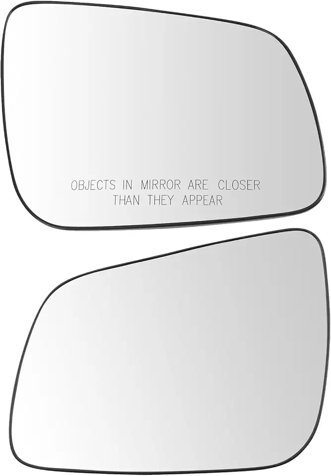 TRQ Driver and Passenger Side Mirror Glass Set