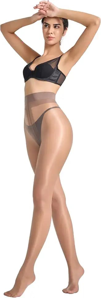 LABELLA Multicolor 15D Shiny Tights Ultra Sheer Pantyhose with Silk Smooth