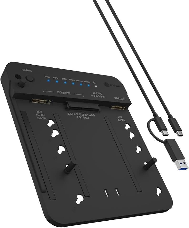 ICY BOX 2-Fach Docking und Clonestation für M.2 NVMe SSD, IB-2913MCL-C31