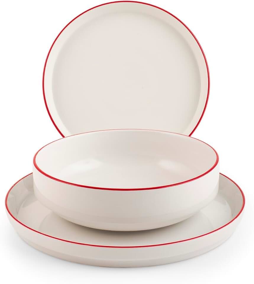 H&h servizio tavola 12 pezzi essence red