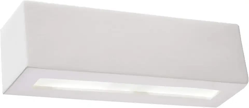 MiaLux Adelajda Wandlampe Wandleuchte Innen Weiß Rechteckig 1 x E27 bis max. 60W 230V IP20 Wohnzimmer Schlafzimmer Treppenhaus Flur Energieklasse A++